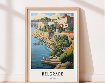 Belgrade Skyline Serbia, Poster Print Cityscape Art ZX (22712) - Etsy