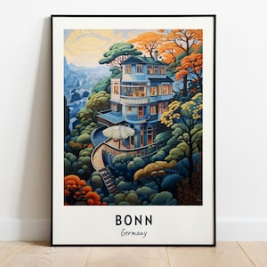 Bonn Travel Print Wall Art, Bonn - Germany City Print, Bonn Travel Gift, Bonn City Poster, Digital Download, Travel Gift, Bonn Home Decor
