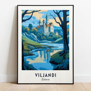 Viljandi Travel Print Wall Art, Viljandi - Estonia City Print, Viljandi Travel Gift, Viljandi City Poster, Digital Download, Travel Gift