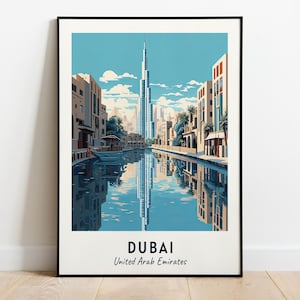 Burj Khalifa Travel Print, Wandkunst, Dubai - Stadtbild, Burj Khalifa Reisegeschenk, Burj Khalifa Poster, Digital Download