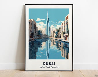 Burj Khalifa Travel Print Wall Art, Dubai - United Arab Emirates City Print, Burj Khalifa Travel Gift, Burj Khalifa Poster, Digital Download
