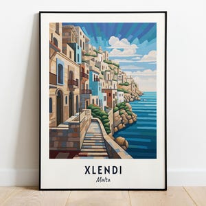 Xlendi Bay Travel Print Wall Art, Xlendi - Malta City Print, Xlendi Bay Travel Gift, Xlendi Bay Poster, Digital Download, Travel Gift