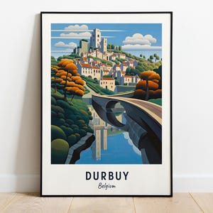 Durbuy Castle Travel Print Wall Art, Durbuy - Belgium City Print, Durbuy Castle Travel Gift, Durbuy Castle Poster, Digital Download
