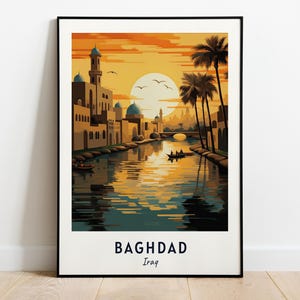 Bagdad Reise Druck, Bagdad - Pakistan Stadt Druck, Bagdad Reise Geschenk, Bagdad Stadt Poster, Digitaler Download, Reisegeschenk, Wandkunst