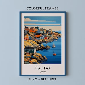 Halifax Travel Poster Canada Print Wall Art City Print Cityscape Artwork Travel Wall Decor Digital Download Travel Gift