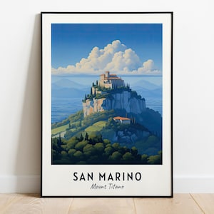 San Marino, Mount Titano Travel Print Wall Art, San Marino - Mount Titano City Print, San Marino, Mount Titano Travel Gift, San Marino
