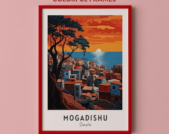 Mogadishu Travel Poster Somalia Print Wall Art City Print Cityscape Artwork Travel Wall Decor Digital Download Travel Gift
