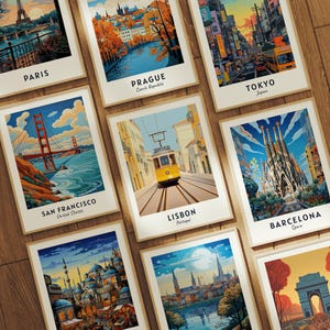 Lisbon Travel Poster Portugal Print Wall Art City Print Cityscape Artwork Travel Wall Decor Digital Download Travel Gift image 6