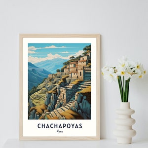 Chachapoyas Travel Print, Chachapoyas Peru Travel Gift, Printable City Poster, Digital Download, Wedding Gift, Birthday Present image 3