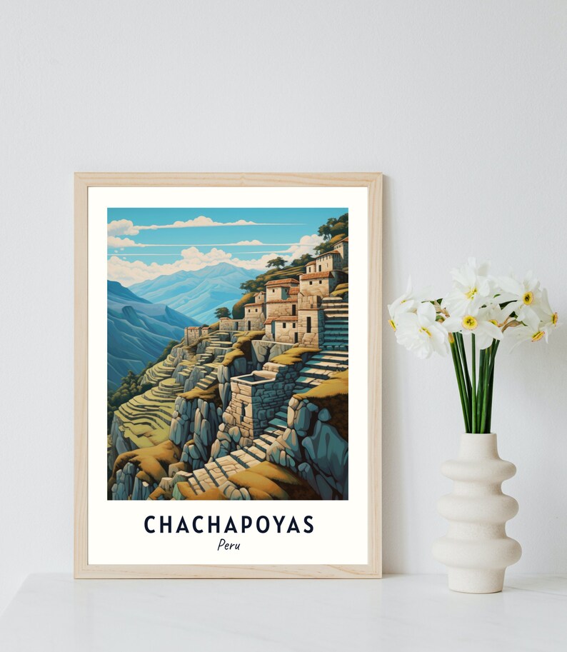 Chachapoyas Travel Print, Chachapoyas Peru Travel Gift, Printable City Poster, Digital Download, Wedding Gift, Birthday Present image 3