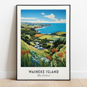 Waiheke Island, New Zealand Travel Print Wall Art, Waiheke Island - New Zealand City Print, Waiheke Island, New Zealand Travel Gift