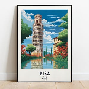 Pisa Travel Print Wall Art, Pisa - Italy City Print, Pisa Travel Gift, Pisa City Poster, Digital Download, Travel Gift, Pisa Home Decor