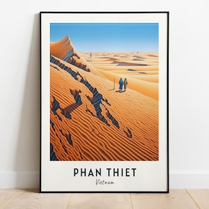 Mui Ne Sand Dunes Travel Print Wall Art, Phan Thiet - Vietnam City Print, Mui Ne Sand Dunes Travel Gift, Mui Ne Sand Dunes Poster, Wall Art