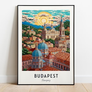 Budapest Travel Print Wall Art, Budapest - Hungary City Print, Budapest Travel Gift, Budapest City Poster, Digital Download, Travel Gift