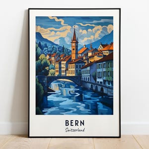 Bern Travel Print, Bern - Schweiz City Print, Bern Travel Gift, Bern City Poster, Digital Download, Reisegeschenk, Hochzeitsgeschenk