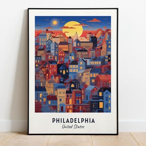 Philadelphia Travel Print Wall Art, Philadelphia - United States City Print, Philadelphia Travel Gift, Philadelphia City Poster, Travel Gift