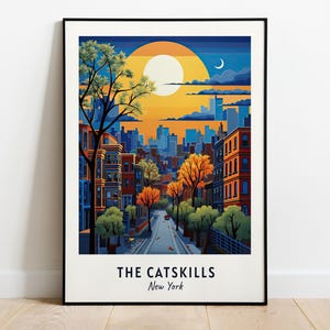 Stampa artistica da parete The Catskills Travel, The Catskills - Stampa di New York City, The Catskills Travel Gift, The Catskills City Poster, Regalo da viaggio