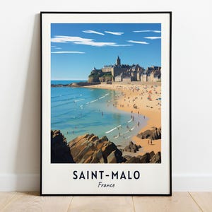 Saint-Malo Travel Print Wall Art, Saint-Malo - France City Print, Saint-Malo Travel Gift, Saint-Malo City Poster, Digital Download, Wall Art