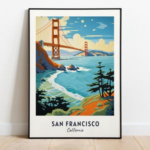 San Francisco Travel Print Wall Art, San Francisco - California City Print, San Francisco Travel Gift, San Francisco City Poster, Wall Art