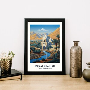 Ras Al Khaimah Travel Print, Ras Al Khaimah United Arab Emirates Travel Gift, Printable City ...