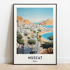 Muscat Travel Print Wall Art, Muscat - Oman City Print, Muscat Travel Gift, Muscat City Poster, Digital Download, Travel Gift, Wedding Gift