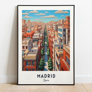 Madrid Travel Print Wall Art, Madrid - Spain City Print, Madrid Travel Gift, Madrid City Poster, Digital Download, Travel Gift, Wedding Gift