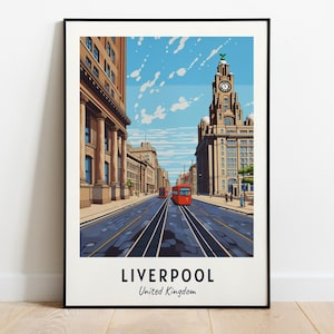 Liverpool Travel Print Wall Art, Liverpool - United Kingdom City Print, Liverpool Travel Gift, Liverpool City Poster, Digital Download