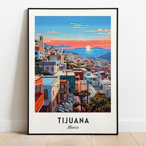 Tijuana Travel Print Wall Art, Tijuana - Mexico City Print, Tijuana Travel Gift, Tijuana City Poster, Digital Download, Travel Gift