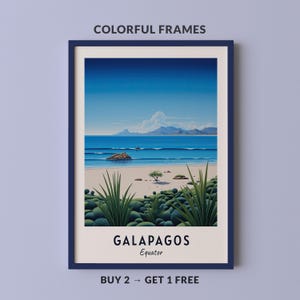 Galapagos Travel Poster Equator Print Wall Art City Print Cityscape Artwork Travel Wall Decor Digital Download Travel Gift