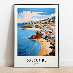 Salcombe, Devon Travel Print Wall Art, Salcombe - Devon City Print, Salcombe, Devon Travel Gift, Salcombe, Devon Poster, Digital Download