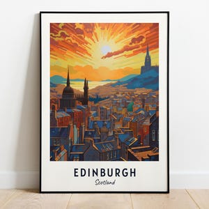 Edinburgh Travel Print Wall Art, Edinburgh - Scotland City Print, Edinburgh Travel Gift, Edinburgh City Poster, Digital Download, Wall Art