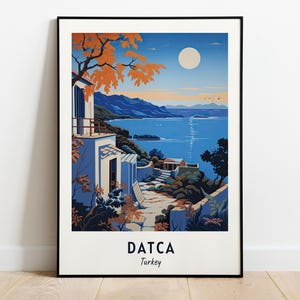 Datca Travel Print, Wandkunst, Datca - Türkei City Print, Datca Reisegeschenk, Datca City Poster, Digital Download, Reisegeschenk, Hochzeitsgeschenk