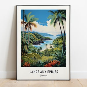 Lance Aux Epines Travel Print Wall Art, Lance Aux Epines - Grenada City Print, Lance Aux Epines Travel Gift, Lance Aux Epines City Poster