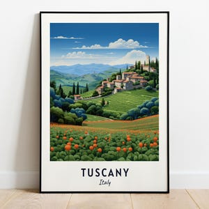 Tuscany Travel Print Wall Art, Tuscany - Italy City Print, Tuscany Travel Gift, Tuscany City Poster, Digital Download, Travel Gift, Wall Art
