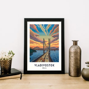 Vladivostok Travel Print, Vladivostok Russia Travel Gift, Printable City Poster, Digital Download, Wedding Gift, Birthday Present image 2