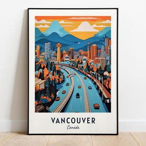 Vancouver Travel Print Wall Art, Vancouver - Canada City Print, Vancouver Travel Gift, Vancouver City Poster, Digital Download, Travel Gift