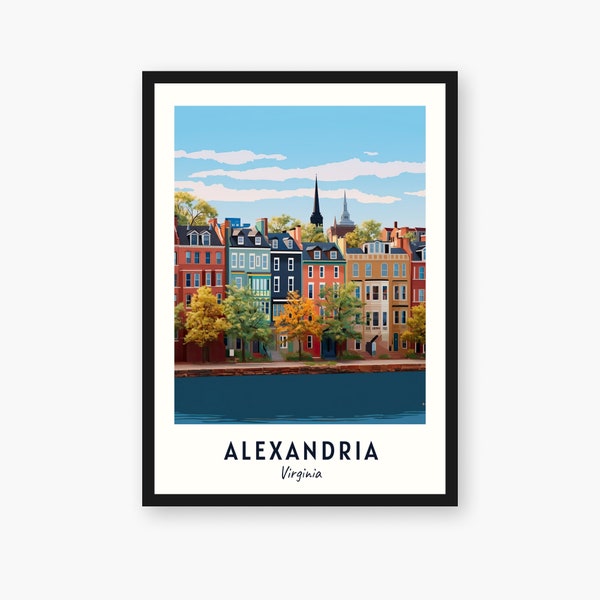 Alexandria Travel Print, Alexandria - Virginia Travel Gift, Printable City Poster, Digital Download, Wedding Gift, Birthday Present