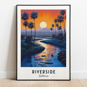 Riverside Travel Print Wall Art, Riverside - California City Print, Riverside Travel Gift, Riverside City Poster, Digital Download, Wall Art