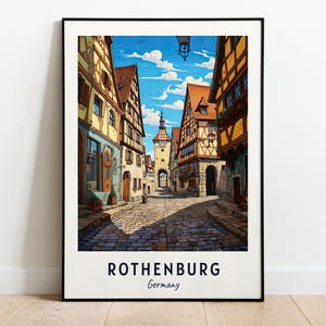 Rothenburg Travel Print Wall Art, Rothenburg - Germany City Print, Rothenburg Travel Gift, Rothenburg City Poster, Digital Download