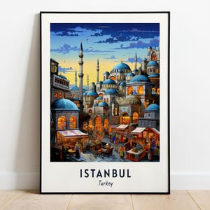 Der Große Basar Reise-Druck Wandkunst, Istanbul - Türkei Stadt-Druck, Der Große Basar Reisegeschenk, Das Große Basar Poster, Reisegeschenk