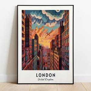 London Travel Print Wall Art, London - United Kingdom City Print, London Travel Gift, London City Poster, Digital Download, Travel Gift