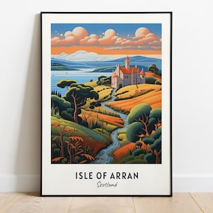 Brodick Castle Travel Print Wall Art, Isle Of Arran - Scotland City Print, Brodick Castle Travel Gift, Brodick Castle Poster, Travel Gift