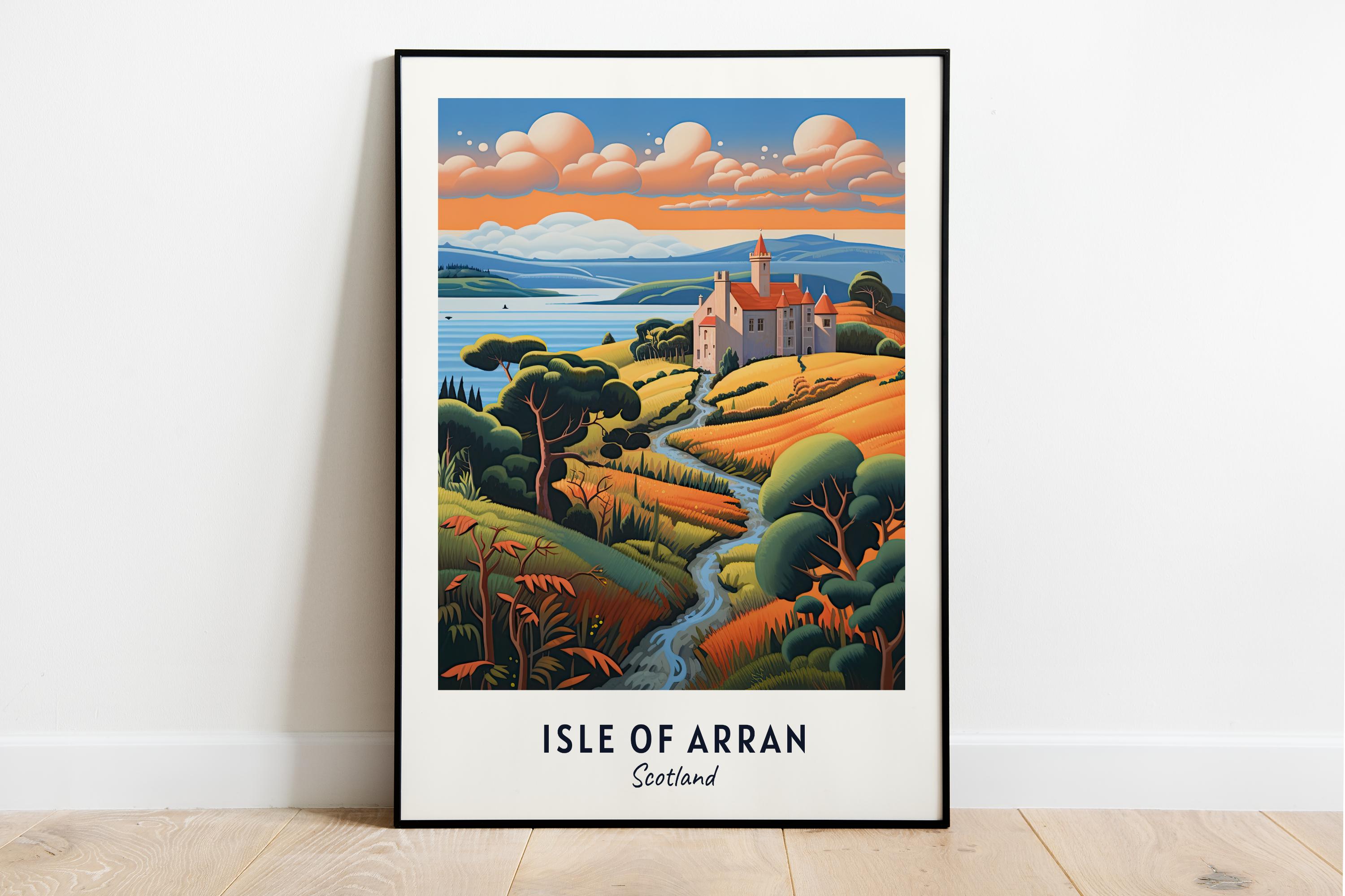 Brodick Castle Travel Print Wall Art, Isle Of Arran - Scotland City Print, Brodick Castle Travel Gift, Brodick Castle Poster, Travel Gift