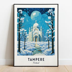 Tampere Cathedral Travel Print Wall Art, Tampere - Finland City Print, Tampere Cathedral Travel Gift, Tampere Cathedral Poster, Travel Gift