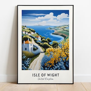 Isle Of Wight, United Kingdom Travel Print Wall Art, Isle Of Wight - United Kingdom City Print, Isle Of Wight, United Kingdom Travel Gift