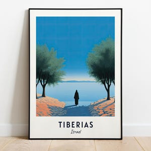 See Galiläa Reisedruck, Wandkunst, Tiberias - Israel Stadt Druck, See Galiläa Reisegeschenk, See Galiläa Poster, digitaler Download