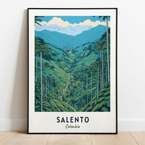 Cocora Valley Travel Print Wall Art, Salento - Colombia City Print, Cocora Valley Travel Gift, Cocora Valley Poster, Digital Download