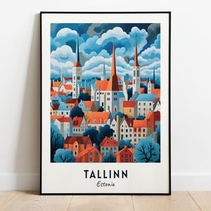 Tallinn Travel Print Wall Art, Tallinn - Estonia City Print, Tallinn Travel Gift, Tallinn City Poster, Digital Download, Travel Gift