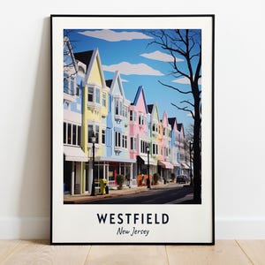 Westfield Travel Print Wall Art, Westfield - New Jersey City Print, Westfield Travel Gift, Westfield City Poster, Digital Download, Wall Art
