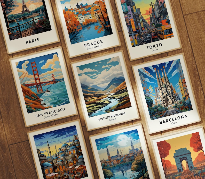 Scottish Highlands Travel Poster Scottish Highlands Scotland Wall Art Scotland Print Cityscape Artwork Travel Wall Decor Digital Download image 7